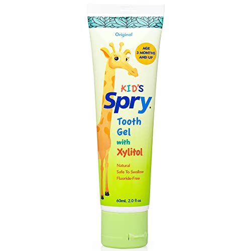 Spry Natural Kids Xylitol Tooth Gel, Original 2 Fl Oz (Pack of 4) 2 Fl Oz (Pack of 4)