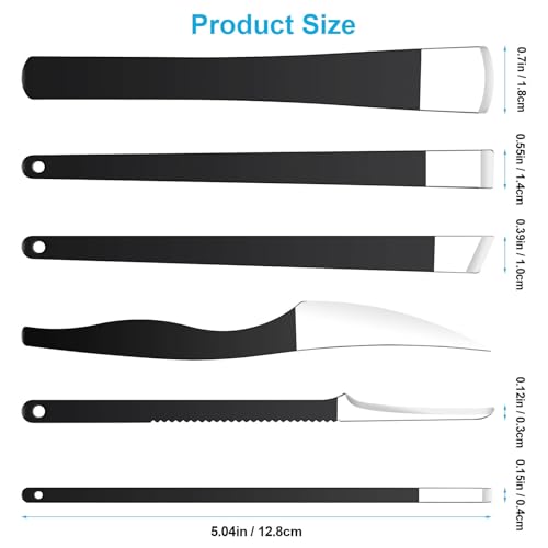6Pcs Pedicure Knife Set, Professional Foot Knife with A Storage Box, Ingrown Toenail Removal Kit, Foot Care Tools Hard Dry Skin Remover for Hand Feet