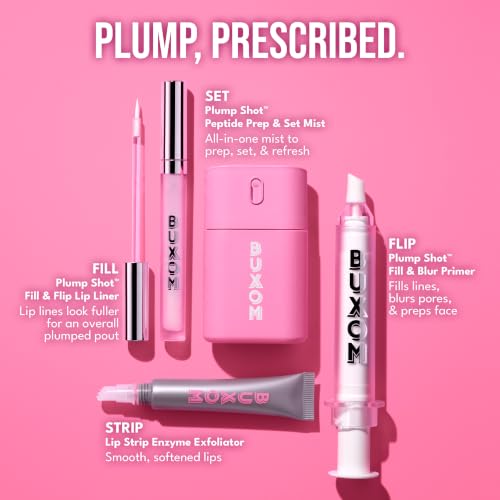 BUXOM Lip Strip Enzyme Exfoliator & Dual-Action Scrub, 0.33 oz