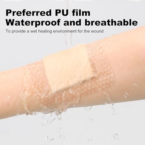 40Pcs Silicone Foam Dressing 4x4 Gentle Border, Waterproof Silicone Bandages for Wounds Care, Bed Sore Patches, Super Absorbent Wound Dressing, Self Adhesive Pressure Sore Pads 4''x4'' (40 Packs)