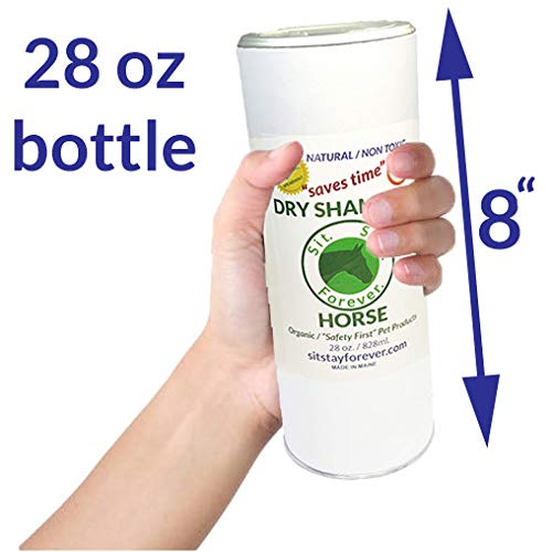 Dry Powder Shampoo for Horses, 28 oz, Cleaning and Deodorizing, Healing and Soothing, Shaker Bottle, No Water, Talc Free, Made in MAINE - BeesActive Australia