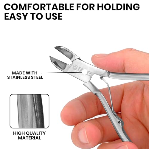 Nail Pliers for Ingrown & Thick Toenails – Professional Heavy Duty Stainless Steel Nail Cutter for Pedicure & Foot Care (Small) Small