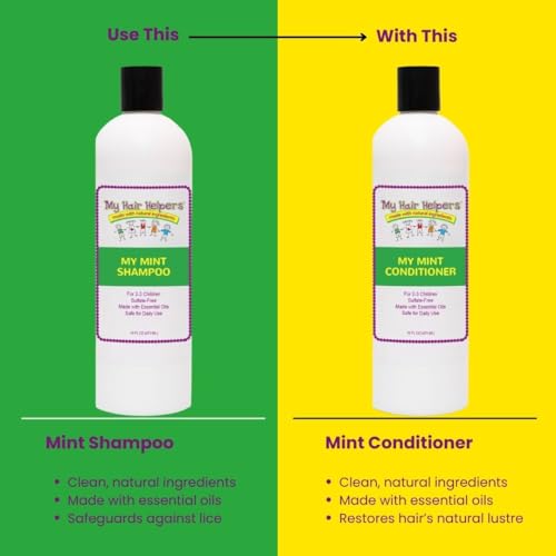 My Hair Helpers Lice Prevention Conditioner, Mint, 16 Ounces