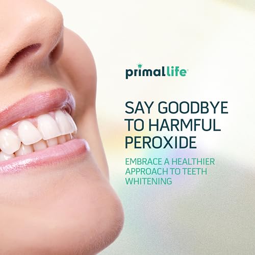 Primal Life Organic Real White Dental Boost – Natural, Organic Teeth Whitener – Peroxide Free – Nano-Hydroxyapatite Paste