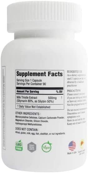 Botre. Milk Thistle 500 mg 90 Tablets Votre. Milk Thistle 500 mg 90 Vegetable Capsules - BeesActive Australia