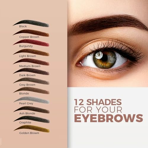 Mina iBrow Hair Color Refill Pack, Natural Spot Coloring Hair Tinting Powder, Water and Smudge Proof, No Ammonia, No Lead, Complete Gray Coverage, 120 Applications, Light Brown