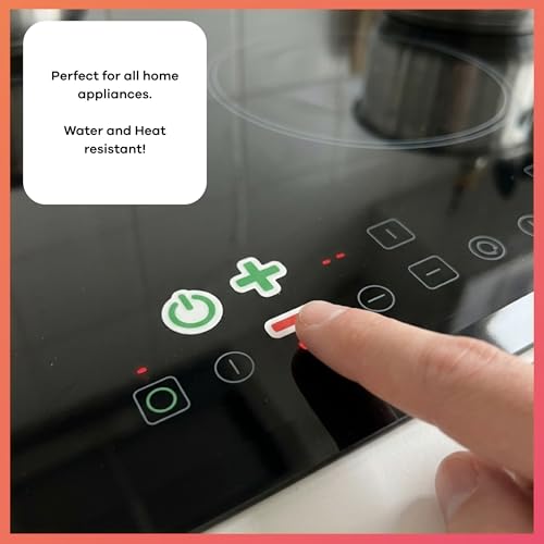 25 Premium Tactile Stickers for Blind & Visually Impaired - Appliance Identification Markers (Stove, Oven, Washing Machine) - Water Safe & Heat Resistant - Tactile Symbols (Braille)