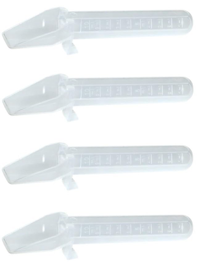 4 Pack Calibrated Medicine Spoon 2 TSP (10 ml) Plastic Oral Liquid Dose Medication Graduated Dispenser for Kids, Baby & Toddler 4