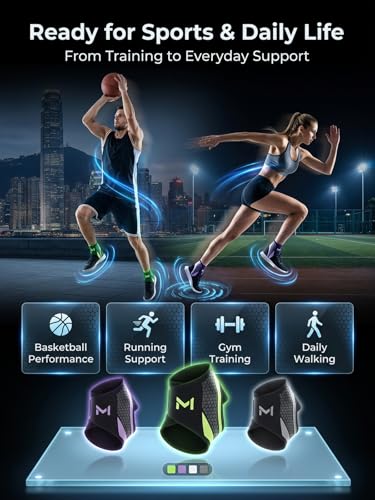 2-Pack Ankle Braces for Men Women Adjustable Sprained Ankle Stabilizer Support Brace Foot Drop Achilles Tendonitis Basketball Copper Compression Breathable Protection Plantar(2PACK Green) 2PACK Green