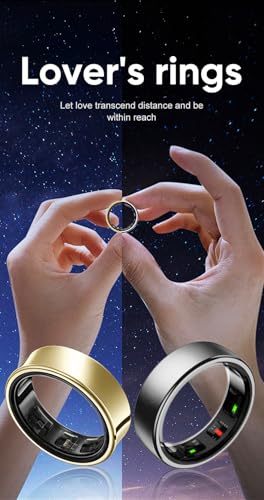 Gen Pro 2 Smart Ring for Men & Women's, Qring with No APP Subscription with Heart Rate, Wireless Chargeing, Sleep Monitoring & Remote Camera Control, Waterproof Ring (Silver, 12) Silver