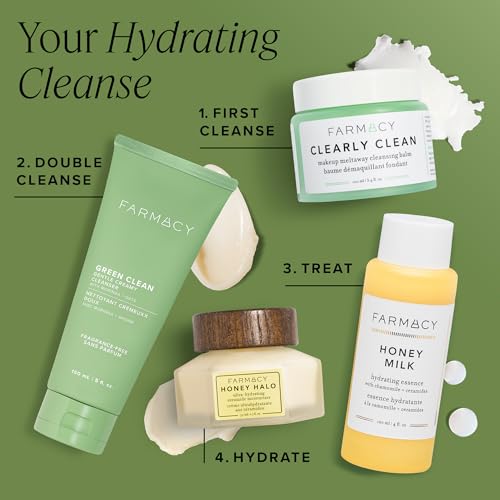 Farmacy Gentle Creamy Face Cleanser - Hydrating Facial Cleanser to Nourish + Help Remove Makeup + Impurities - Enriched with Aloe + Moringa Oil to Soothe, Purify + Refresh Skin (150ml) Gentle Creamy Cleanser 5 Fl Oz (Pack of 1)