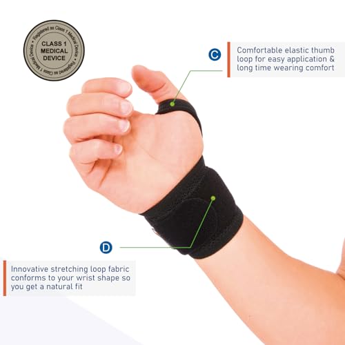 Comforband Adjustable Wrist Support Brace – Pain Relief for Carpal Tunnel, Arthritis, Tendonitis, and Sprains – Breathable, Lightweight, and Comfortable for Men and Women – Fits Left and Right Hand