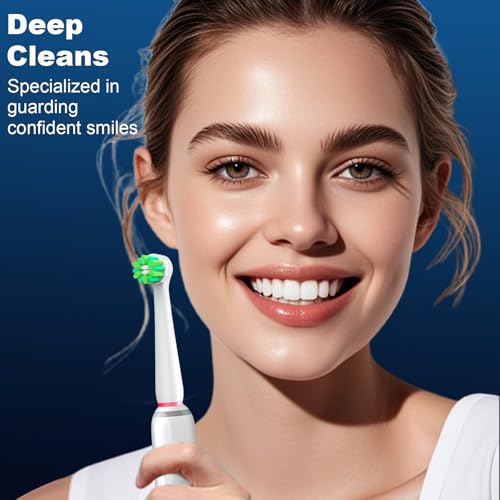 Replacement Heads Compatible with Oral B Pro 1000/500/Genius x/Smart 1500 Electric Toothbrush, 8Pcs Precision Refills for Sensitive Care, 8Pcs Cross Clean for Deep Clean (White) White 16 Count (Pack of 1)