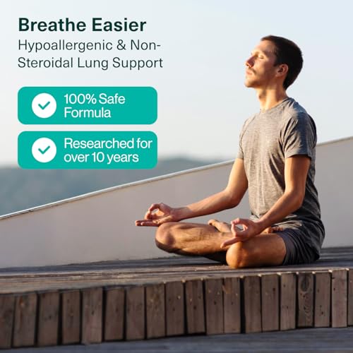 Lung Support Spray for Clear Breathing – Herbal Respiratory Spray with Eucalyptus, Peppermint & Licorice Root – Soothing Throat & Airway Support – Non-Steroidal, Gentle Formula – 1 Fl Oz (Pack of 1)