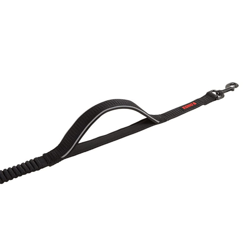 KONG Reflective Shock Absorbing Hands-Free Bungee Dog Leash 6' (Black)