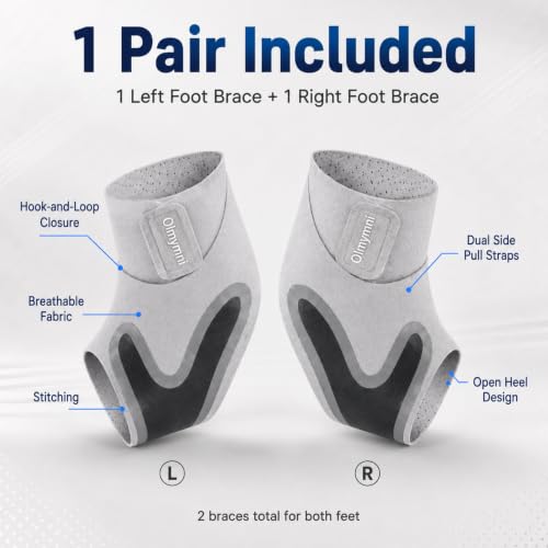 2 Pack Lightweight Adjustable Ankle Brace for Women and Men, 1 Pair Sports Medium-Gray