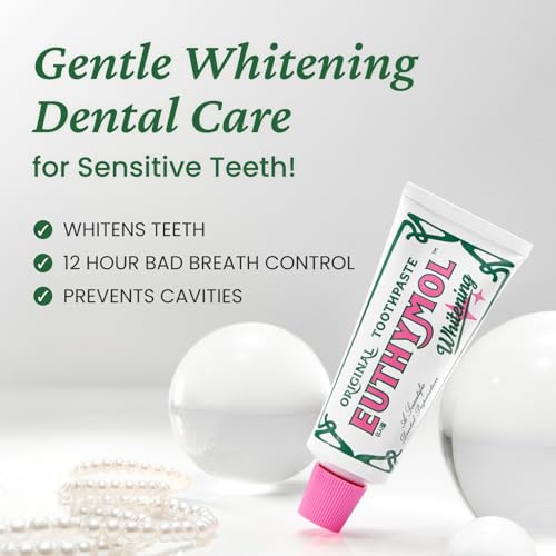EUTHYMOL Whitening Toothpaste, Stain Removal in 2weeks | 3.7 floz*2 (2Pack) Pack of 2