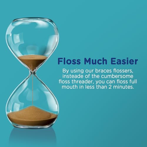Fremouth 3-in-1 Braces Flossers - Orthodontic Dental Floss Picks, 300 Count 1 Count (Pack of 300)