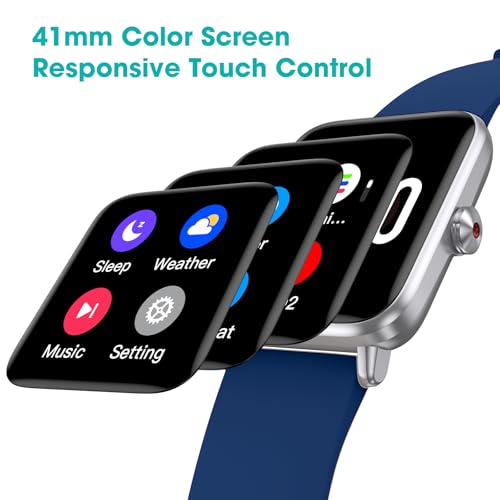 Pedometer Watch Senior Friendly No App No Phone Required, Fitness Tracker Blue