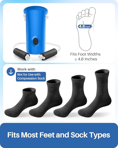 Jellas Sock Aid for Putting On Socks Kit,4.6 Inch Sock Helper for Seniors Blue 4.6 Inch