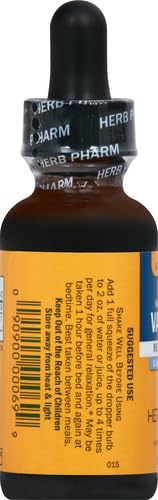 Herb Pharm Certified Organic Valerian Root Liquid Extract for Relaxation and Restful Sleep, Alcohol-Free Glycerite, 1 Ounce 1 Fl Oz (Pack of 1) - BeesActive Australia