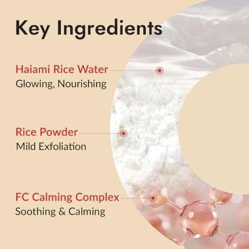 MIZON Rice Water Glow Mask Cleanser, 2-in-1 Face Wash and Mask, 5.07 fl oz