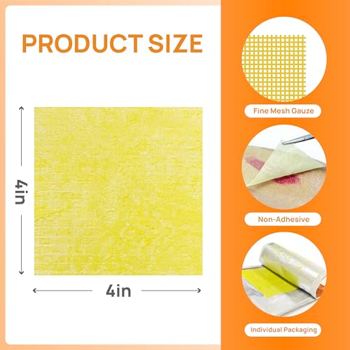 Carbou 7 Pack Xeroform Petrolatum Dressing 4"x4", Soft Non Stick Gauze Pads 4"x4" (Pack of 7)