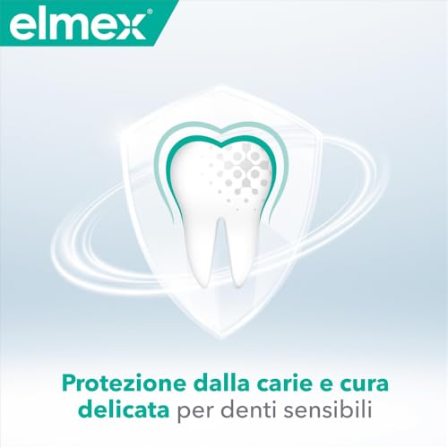elmex Collutorio Sensitive 1 Flacone da 400ml I Protezione Extra dai Denti Sensibili e Dalla Carie Radicolare I Con fluoruro amminico