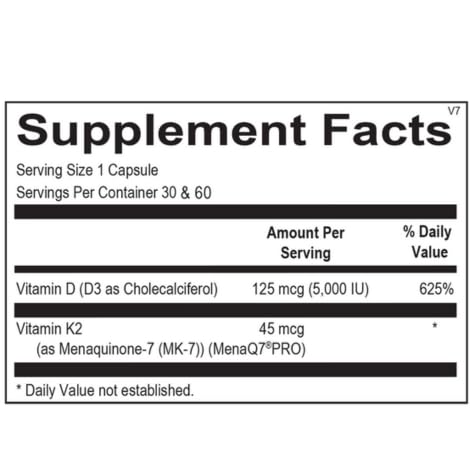 Ortho Molecular Vitamin K2 with D3-60 Capsules