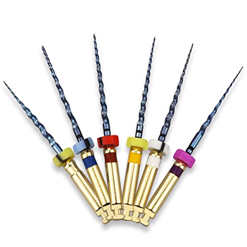 6PCS/Set Endodontic NiTi Super Files,Universal Endo Rotary Protaper Files Endo Mixed Tips SX-F3 (25MM) 25MM