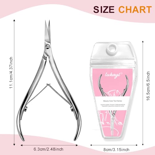 Cuticle Nipper Plier, Ultra Sharp Stainless Steel Cuticle Trimmer, Professional Manicure Pedicure Nail Tool, Precision Dead Skin Remover Hangnail Cutter Clipper for Fingernails & Toenails