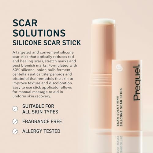 Prequel Skin - Scar Silicone Stick Solutions 60% - Thick Silicone for Scars 0.2 Ounce
