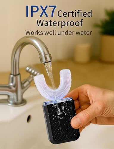 U-Shaped Electric Toothbrush for Adults, Electric Toothbrush with 4 Cleaning Modes, IPX7 Waterproof ultrasonic Toothbrush