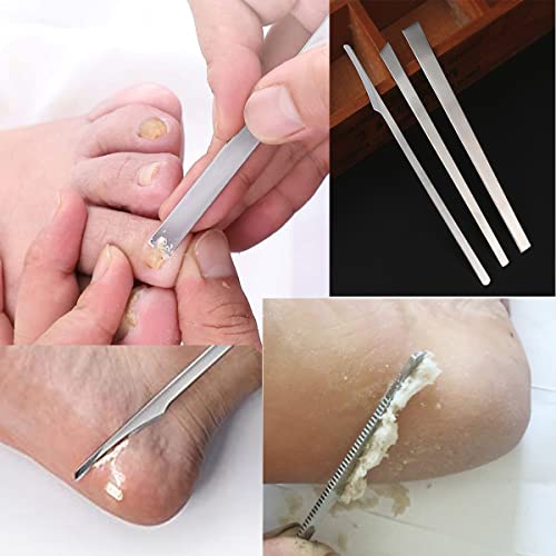 3PCS Stainless Steel Ingrown Toenail Pedicure Knife Set, Professional Foot Repair Sharp Blade Kit for Nail Corn Callus