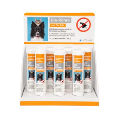 Alfavet Dia tube from Dia Tab | 1 x 12 x 5.5g | Supplementary food for dogs and cats for diarrhea | Can help reduce diarrhea | Ideal for on the go - BeesActive Australia