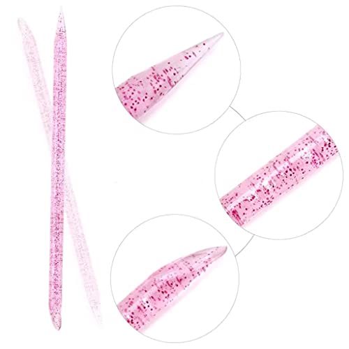 200 PCS Disposable Nail Stick Cuticle Pusher bulk Nail Care Sticks Cuticle Manicure and Pedicure Stick for Fingernail Cleaning Cuticle Stick (Pink) PINK-200 PCS