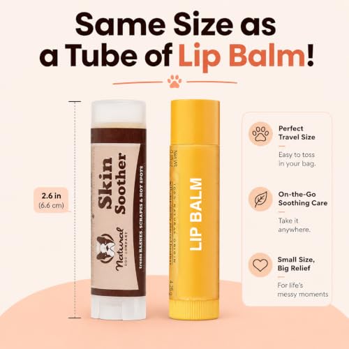 Natural Dog Company Skin Soother Balm for Irritation, Allergy & Itch Relief for Dogs, Hot Spot Treatment, Dog Moisturizer for Dry Skin, Healing Ointment, Coconut Oil & Vitamin E (0.15oz Travel Stick) Travel Stick (0.15 oz)