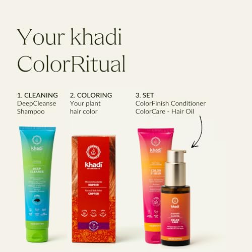 khadi COPPER Natural Hair Color - ranges from copper gold to copper red - plant hair color - 100% herbal & natural - certified cosmetics - 3.5 oz