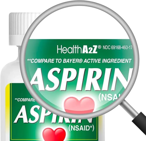 HealthA2Z® Aspirin 81mg Low Strength Enteric Coated, Pain & Fever, 300 Ct 300 Count