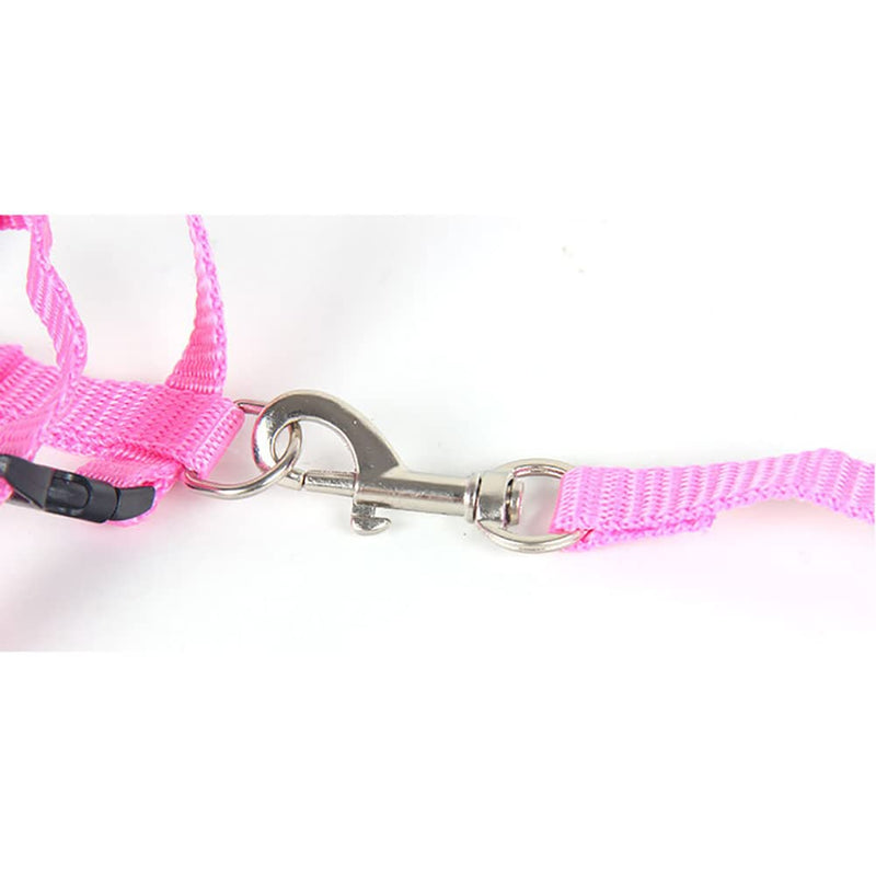 2 Pcs Adjustable Bunny Rabbit Harness with Leash Cat Puppy Walking Harness Leash Pet Harness Leash for Pigs Hamster Small Animals Pink and Light Blue