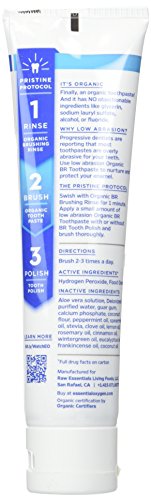 Essential Oxygen BR Organic Toothpaste Peppermint 4 oz (Pack of 3) 4 Ounce (Pack of 3)