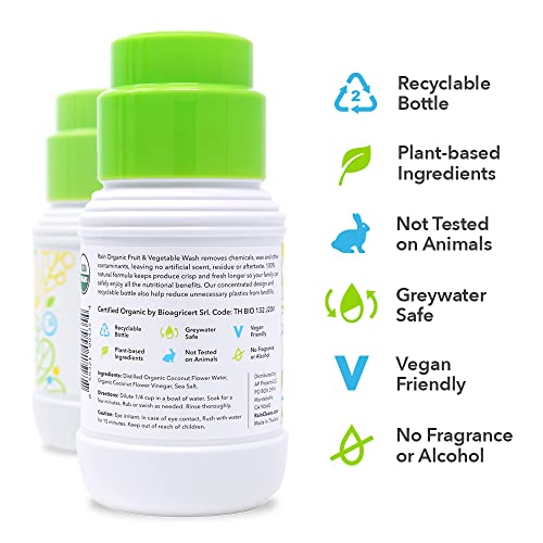Rain Natural Fluoride Free Baby Toothpaste + Organic Fruit & Vegetable Wash Concentrate