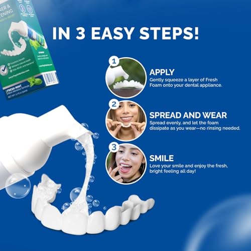 Retainer Cleaners Bundle | Aligner & Retainer Cleaner Fresh Foam | Retainer Cleaner Tablets for Invisalign Approved for Ultrasonic Cleaners 4-Month Supply