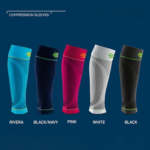 Bauerfeind Sports Compression Lower Leg Calf Sleeves (1 Pair) - Improved Circulation, Airknit Fabric Breathable, Washable Small/X-Long Rivera