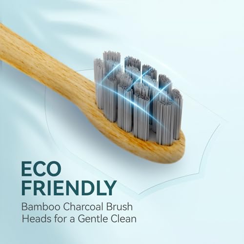 Sonic Electric Toothbrush with Bamboo Heads, Black