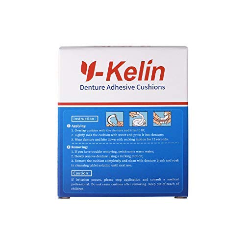 Y-Kelin Denture Adhesive Cushions Uppers & Lowers, Adhesive-Free Denture Pads for Sore Gums, 30 Pads*2 (60 Strips) pack of 2 lower+upper 60pcs - BeesActive Australia