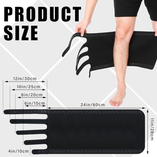 Hoolerry 2 Pcs Lymphedema Compression Wraps Calf 2XL Black