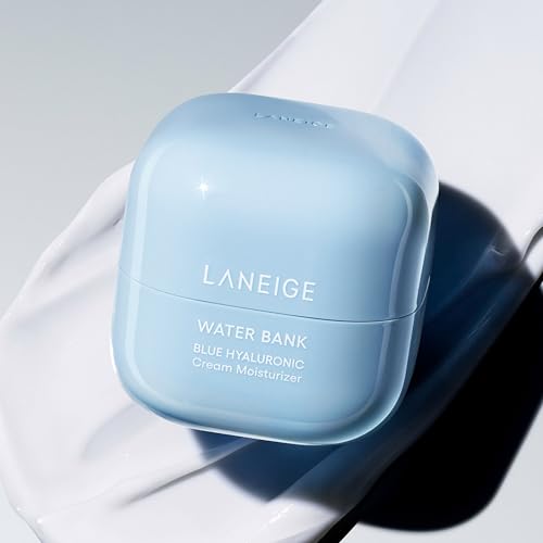 LANEIGE Water Bank Blue Hyaluronic Cream Moisturizer: Hydrating Korean Face Cream with Squalane & Ceramide for Skin Barrier Support, Dermatologist-Tested 1.6 oz. / 50 ml: Full Size