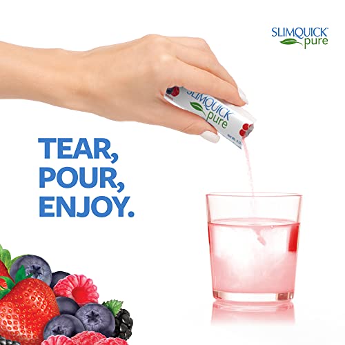 SlimQuick Pure 3X Extra Strength Drink Mix for Women, Achieve Weight Goals Mixed Berries