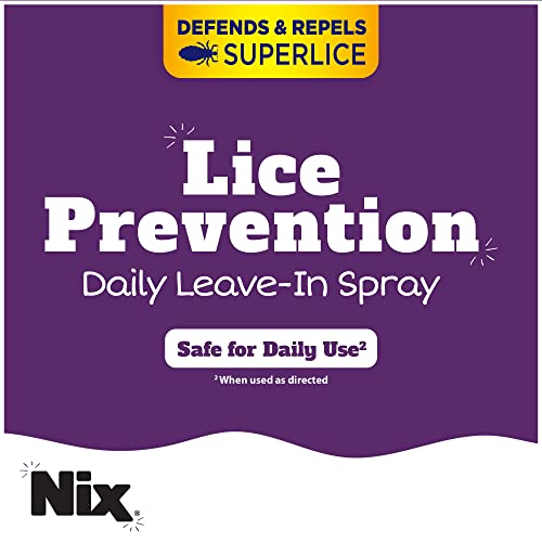 Nix Lice Removal Kit with Treatment Hair Solution, Comb & Home Spray Plus Prevention Daily Leave-in Spray, 6 fl oz
